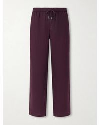 MR P. - Edward Straight-Leg Garment-Dyed Linen Drawstring Trousers - Lyst