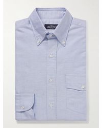 J. Mueser - Slim-fit Button-down Collar Cotton Oxford Shirt - Lyst