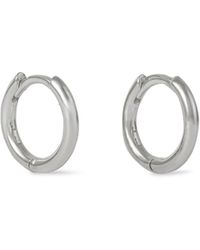 Hatton Labs - Small Round Silver Hoop Earrings - Lyst