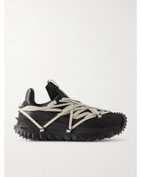 Rick Owens - Moncler Trailgrip Megalace® Leather And Rubber Sneakers - Lyst