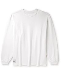 WTAPS - Logo-appliquéd Embroidered Cotton-jersey T-shirt - Lyst