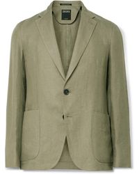 Zegna - Slim-fit Oasi Lino Twill Suit Jacket - Lyst