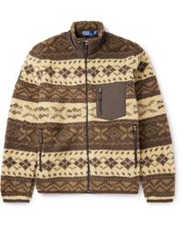 Polo Ralph Lauren - Shell-trimmed Fleece-jacquard Jacket - Lyst