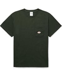 Nudie Jeans Leffe Logo-appliquéd Cotton-jersey T-shirt - Green