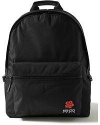 KENZO - Crest Appliquéd Logo-embroidered Canvas Backpack - Lyst