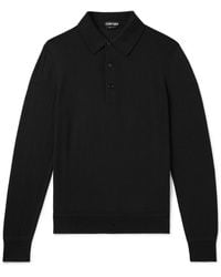 Tom Ford - Slim-Fit Cashmere And Silk-Blend Polo Shirt - Lyst
