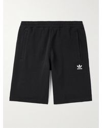 adidas Originals - Shorts a gamba dritta in jersey di cotone con logo ricamato Essential - Lyst