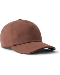 Canali - Wool And Linen-Blend Twill Baseball Cap - Lyst