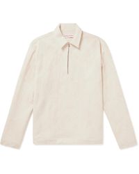 Orlebar Brown - Oglio Emroidered Cotton-canvas Half-zip Jacket - Lyst