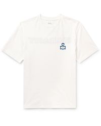 Isabel Marant - Hugo Logo-embroidered Cotton-jersey T-shirt - Lyst