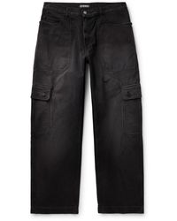 CHERRY LA - Straight-leg Denim Cargo Trousers - Lyst