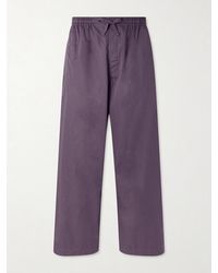 Lemaire - Straight-Leg Cotton-Twill Trousers - Lyst