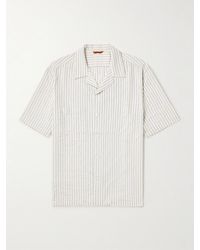 Barena - Solana Striped Modal-Blend Seersucker Shirt - Lyst