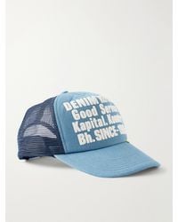 Kapital - Denim Repair Service Fleece-Trimmed Printed Scuba Trucker Cap - Lyst
