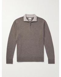 Hartford - Wool And Cashmere-blend Half-zip Sweater - Lyst