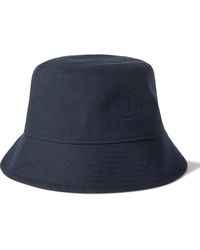 Frescobol Carioca Logo-embroidered Cotton-canvas Bucket Hat in Blue Womens Mens Accessories Mens Hats 