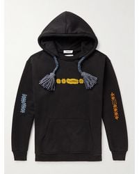 Adish - Tasselled Embroidered Cotton-Jersey Hoodie - Lyst