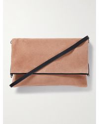 Dries Van Noten - Leather-trimmed Suede Messenger Bag - Lyst
