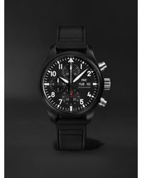 IWC Schaffhausen - Pilot's Watch Automatic Chronograph 41mm Ceramic And Rubber Watch - Lyst