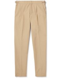 Orlebar Brown - Carsyn Tapered Pleated Linen And Cotton-Blend Trousers - Lyst