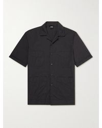 Aspesi - Camp-Collar Garment-Dyed Shell Shirt - Lyst
