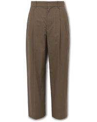 The Row - Silas Tapered Pleated Cotton Trousers - Lyst