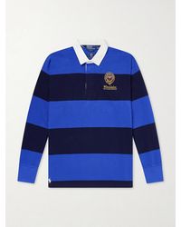 Polo Ralph Lauren - Wimbledon Logo-Embroidered Striped Cotton Polo-Shirt - Lyst