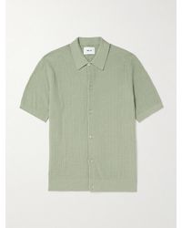 NN07 - Nolan 6695 Textured-Knit Organic Cotton Shirt - Lyst