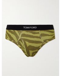 Tom Ford - Zebra-print Stretch-cotton Briefs - Lyst