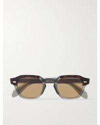 Cutler and Gross - Round-Frame Acetate And-Tone Sunglasses - Lyst