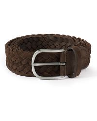 Anderson's - 3.5cm Woven Suede Belt - Lyst