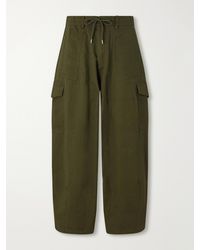 FRIZMWORKS - Wide-Leg Cotton-Twill Drawstring Cargo Trousers - Lyst