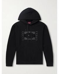 Gucci - Logo-Print Cotton-Jersey Hoodie - Lyst