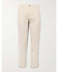 NN07 - Theo 1454 Tapered Linen Trousers - Lyst