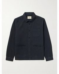 Folk - Assembly Garment-Dyed Cotton-Twill Overshirt - Lyst