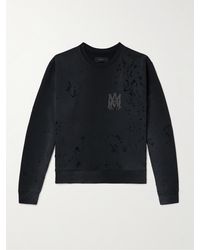 Amiri - Shotgun Sweatshirt aus Baumwoll-Jersey mit Logoprint in Distressed-Optik - Lyst