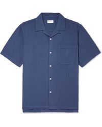 Universal Works - Convertible-collar Garment-dyed Hemp And Cotton-blend Shirt - Lyst