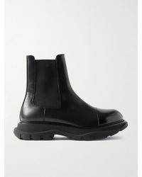 Alexander McQueen - Tread Exaggerated-Sole Leather Chelsea Boots - Lyst