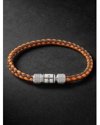 Chopard - Classic Racing Woven Leather And-Tone Bracelet - Lyst