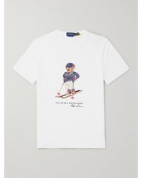 Polo Ralph Lauren - Schmal geschnittenes T-Shirt aus Baumwoll-Jersey mit Print - Lyst