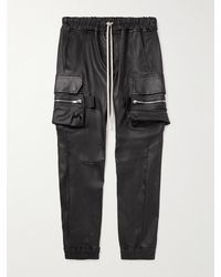 Rick Owens - Mastodon Skinny-fit Leather Drawstring Cargo Trousers - Lyst