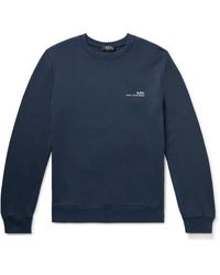 A.P.C. Cotton Sweatshirt in Grey (Gray) for Men | Lyst