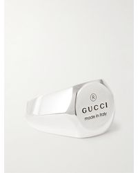 Gucci - Anello A Fascia Larga Con Trademark - Lyst