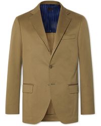 Mp Massimo Piombo - Andy Slim-fit Unstructured Cotton-blend Twill Suit Jacket - Lyst