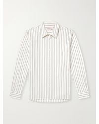 Orlebar Brown - Justin Striped Cotton-Seersucker Shirt - Lyst