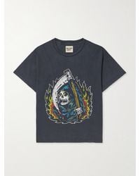 GALLERY DEPT. - Big Reaper Glittered Printed Cotton-jersey T-shirt - Lyst