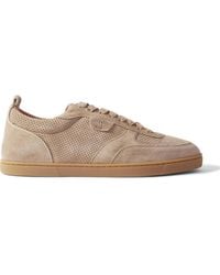 Christian Louboutin - Tutti Rui Perforated Suede Sneakers - Lyst