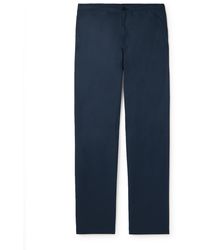 Theory - Laurence Straight-leg Cotton-blend Twill Trousers - Lyst