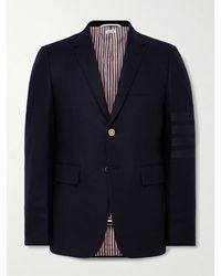 Thom Browne - Schmal geschnittenes Sakko aus gestreiftem Flanell aus einer Woll-Kaschmirmischung - Lyst