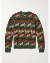 Aimé Leon Dore - Pullover aus einer Alpakawollmischung mit Hahnentrittmuster in Camouflage-Optik - Lyst